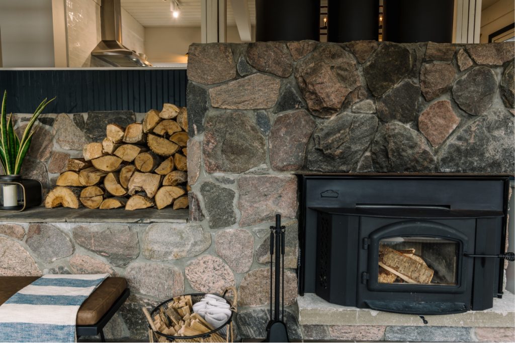 Stone feature and wood pile, Wiarton Real Estate
